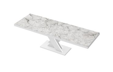 Stół rozkładany XENON LUX 160 - Venatino white (Marmur / Biały)